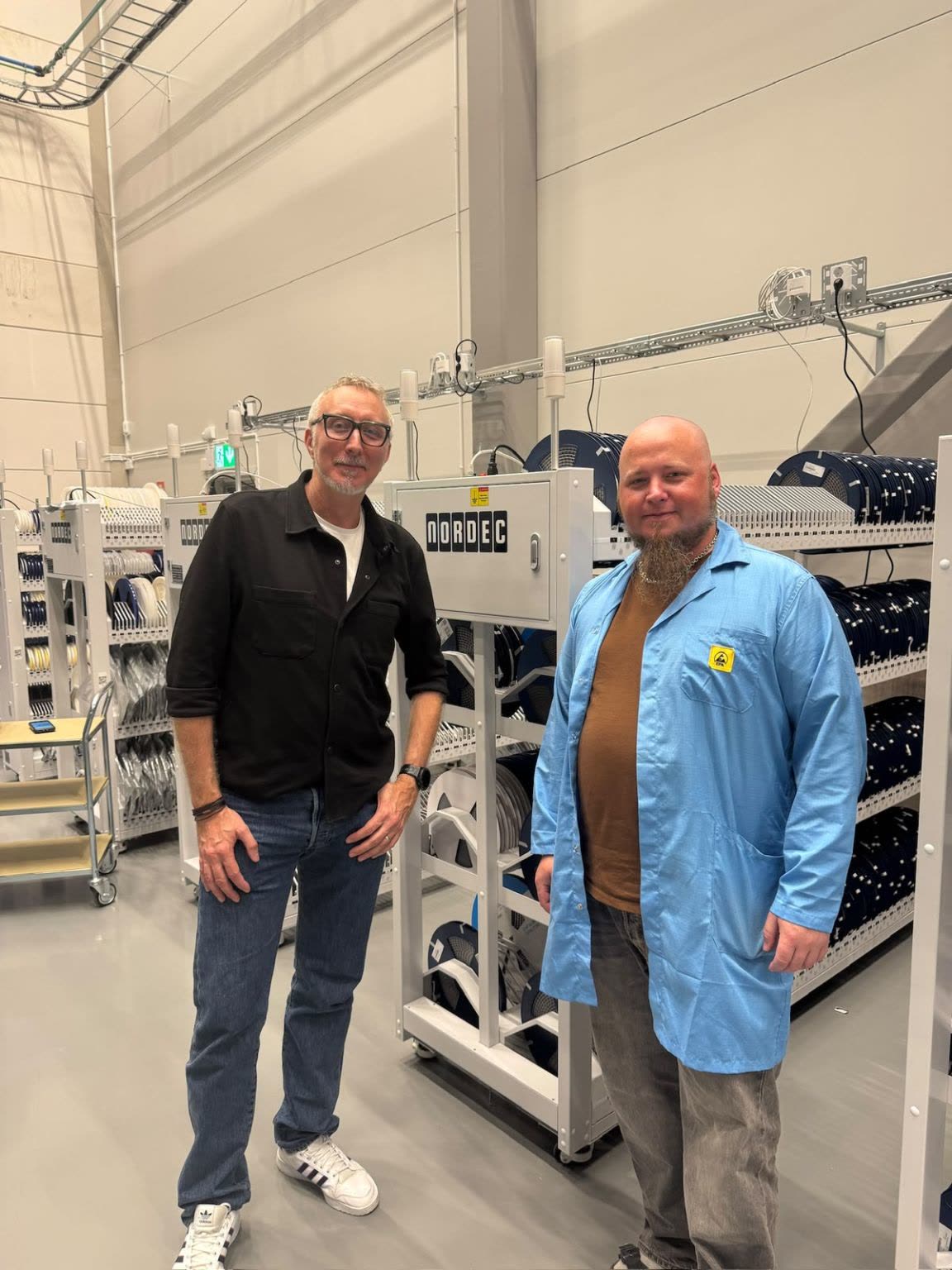 Nordec Smart Rack assembly during the Plejd installation week