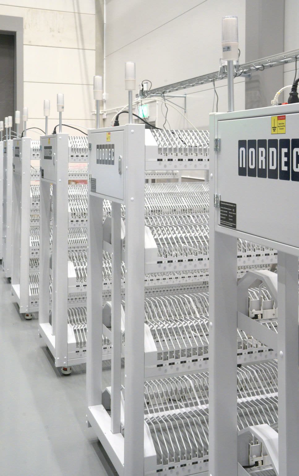 Smart Rack line stock taking shape on the Plejd production floor